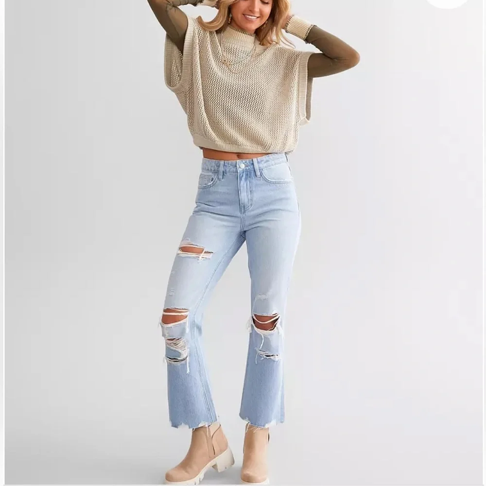 Buckle FLYING MONKEY Vintage Cropped Straight Jean Distressed Windfall 23 - Picture 2 of 14